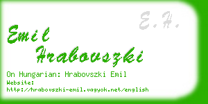 emil hrabovszki business card